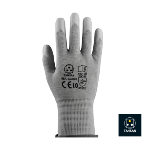 gants de travail PU GG6120 TANSAN gris antidérapants